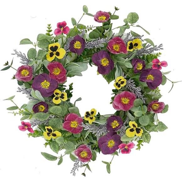 Spring Summer Wreath for front door Summer door wreath with Eucalyptus - Picture 8 of 8